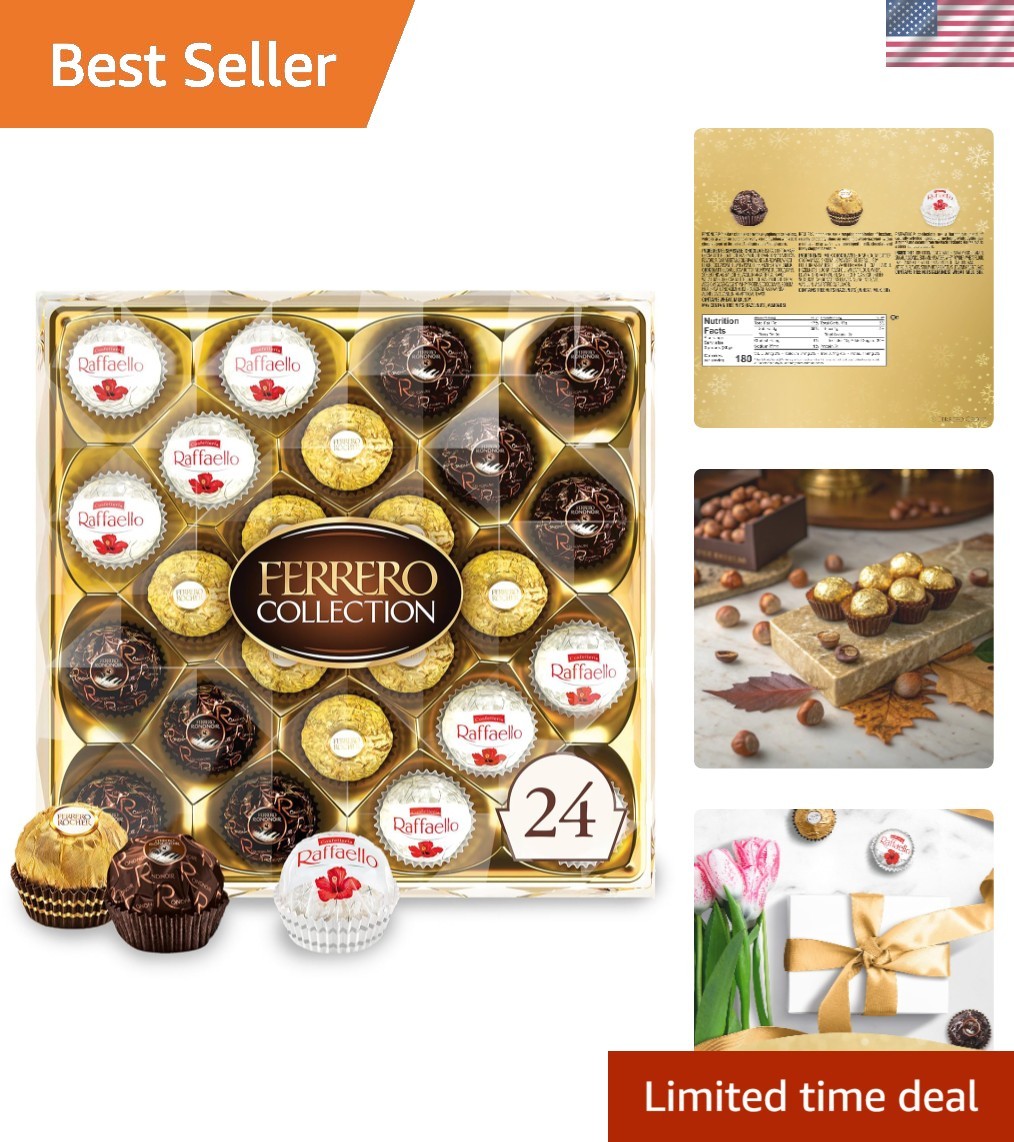 Ferrero Collection 24 Count Confections – Hazelnut, Coconut & Dark Chocolate