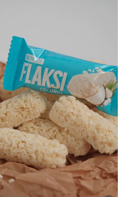 Ukrainian Sweets ROSHEN Candy “FLAKSI” Crispy Wafer Coconut Flakes 200g 7oz