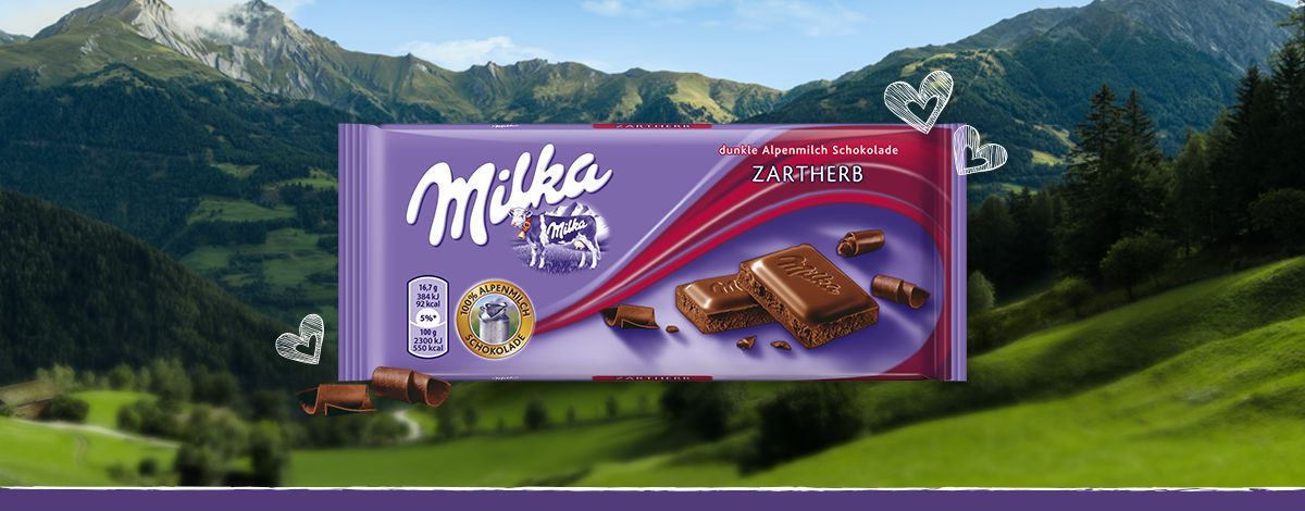 2x 100g Milka Zartherb Chocolate bars NEW and fresh from Germany