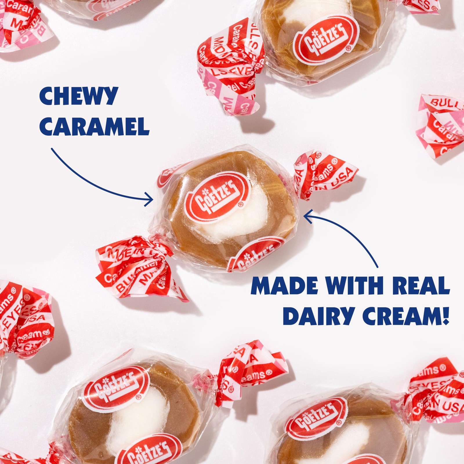 Candy Vanilla Caramel Creams – 4 Ounce Bag – Fresh from the Factory
