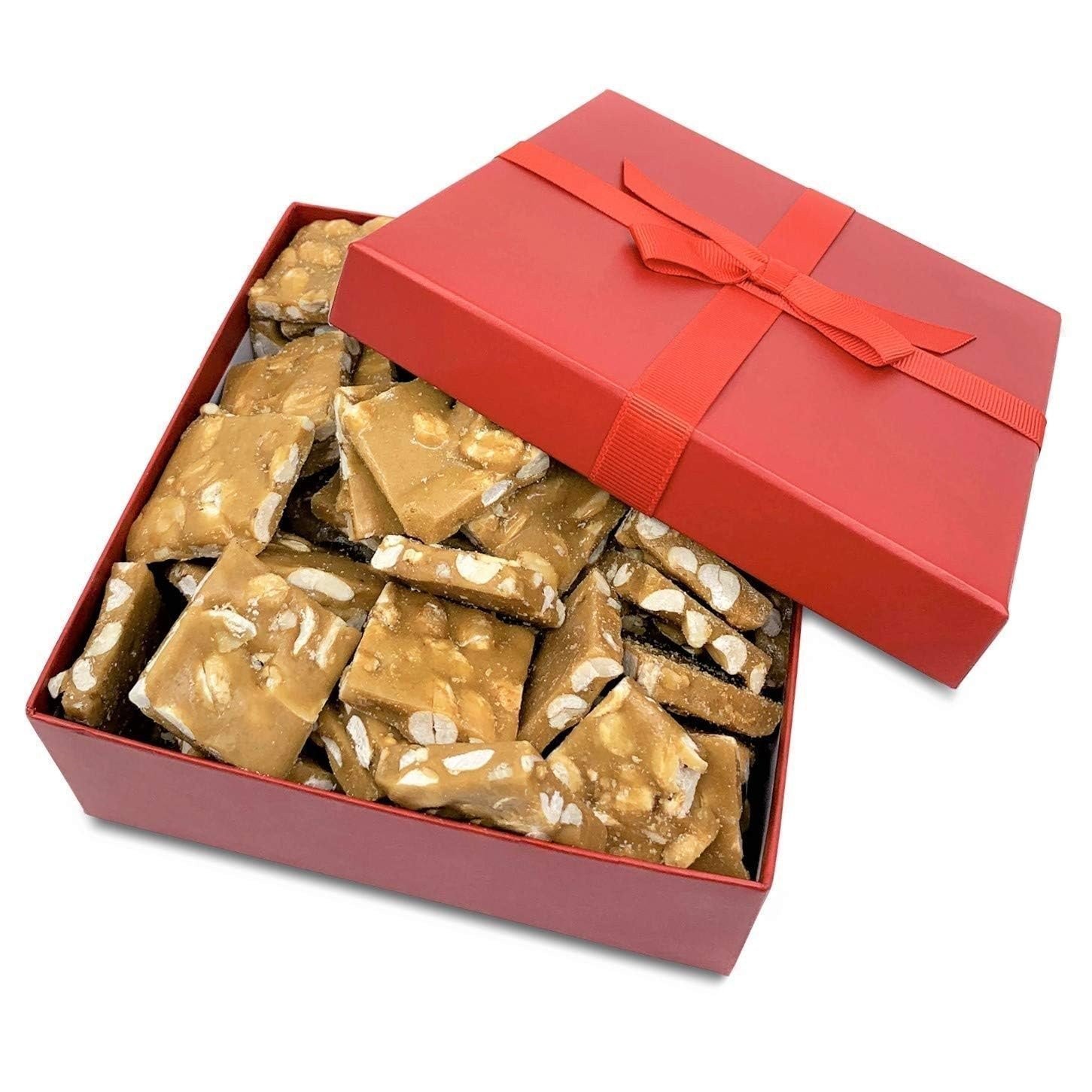 Peanut Brittle Gift Box Gourmet Peanut Brittle Red Gift Box