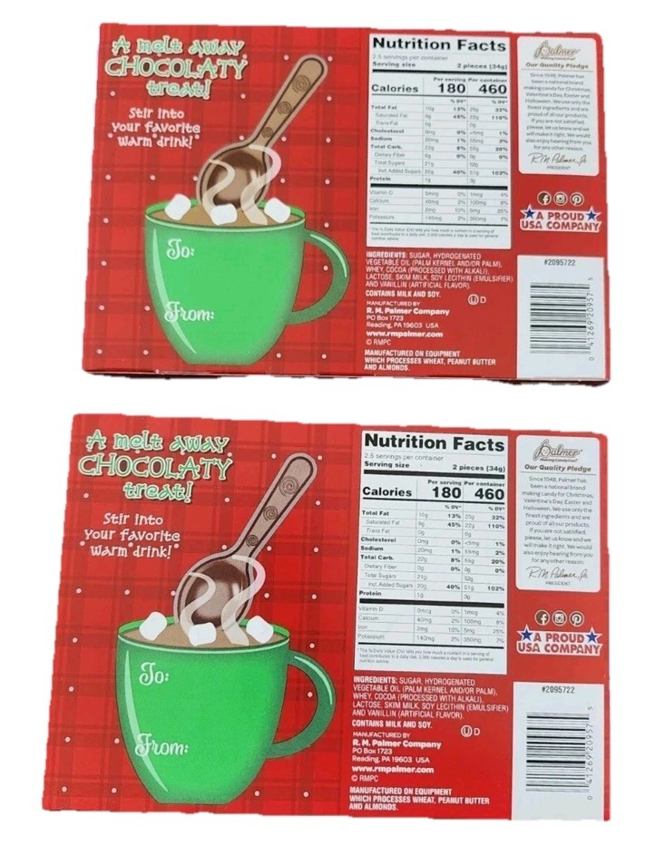 Palmer Chocolate Candy Stirring Spoons 10 Spoons In New Factory Sealed 2 Boxes