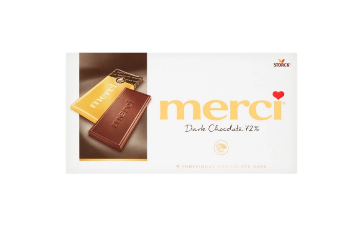 2 x MERCI Dark Chocolate 72% Cocoa Sticks Candies, Sweets 100 g (3.53 oz)