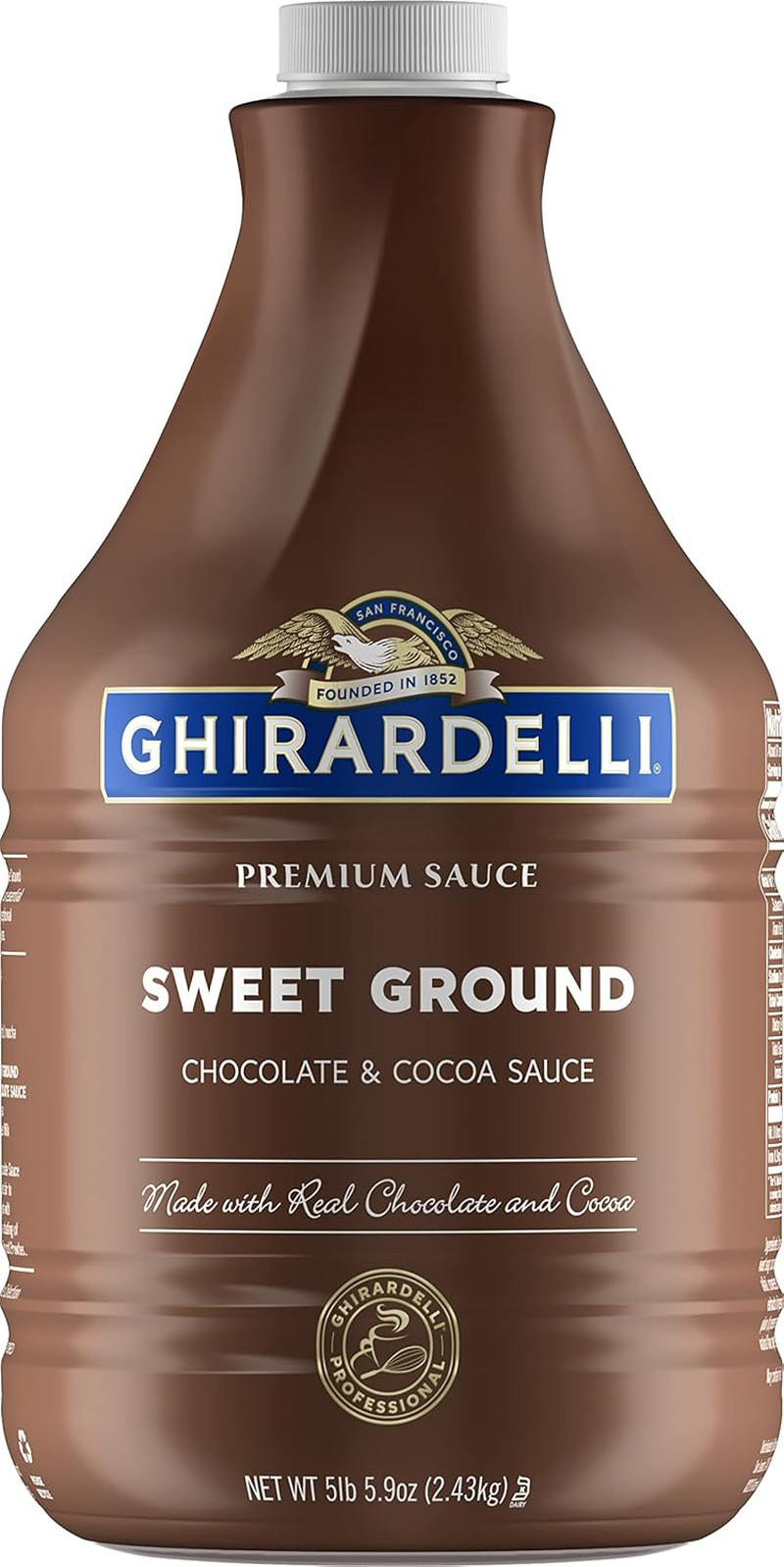 Ghirardelli Premium Sauce Net Wt 5 Lb, 7.3 Oz, Chocolate, 87.3 Oz