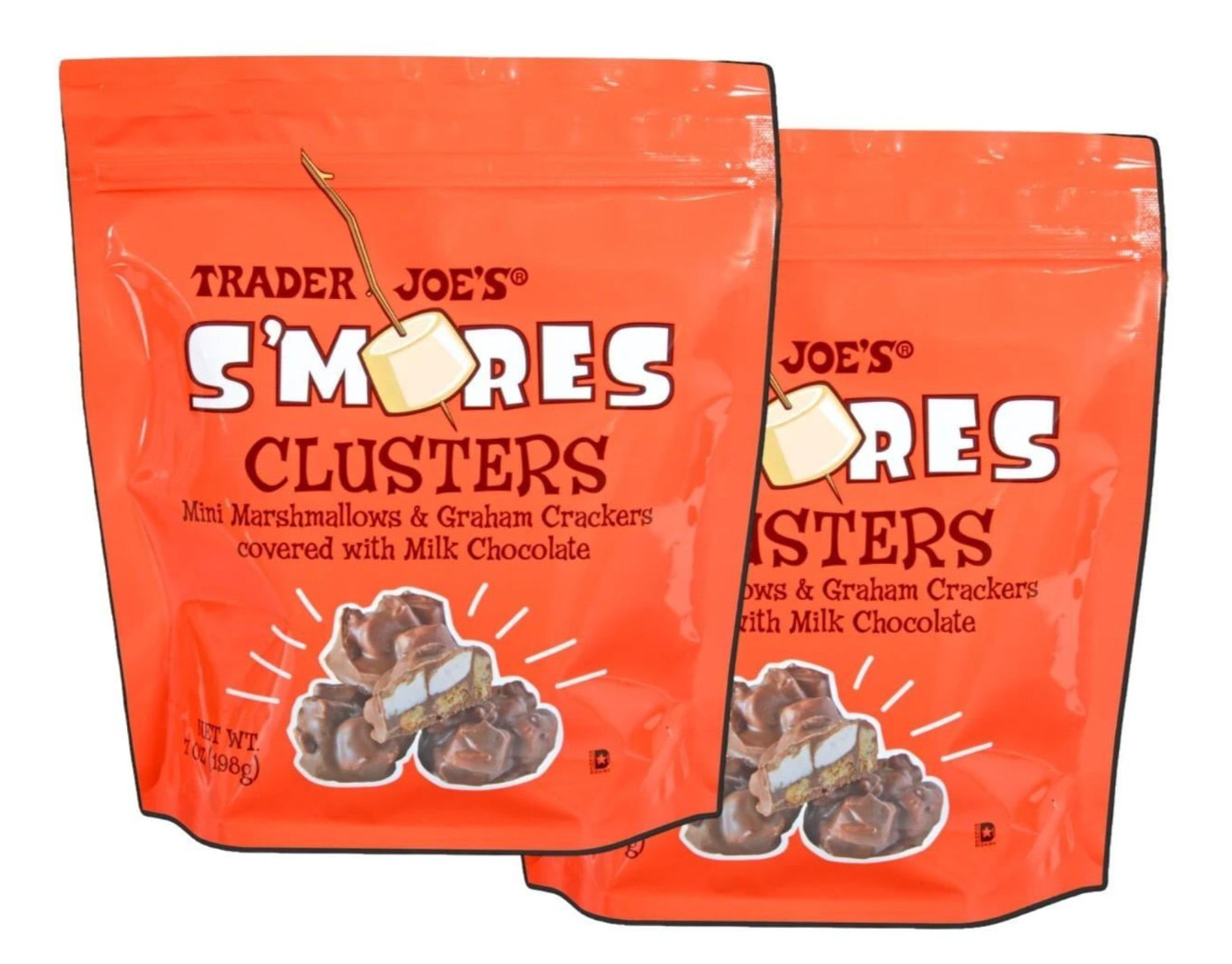 2 Packs Trader Joe’s S’mores Clusters 7 oz Each Pack, Total 14 oz