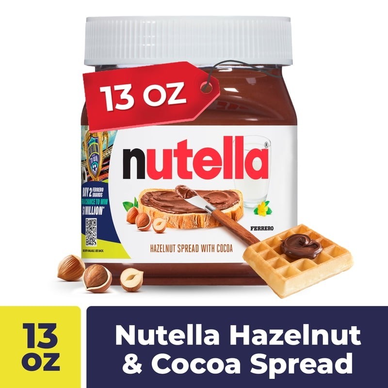Nutella Hazelnut Spread with Cocoa Creamy Breakfast , 13 oz Jar Free Shipping