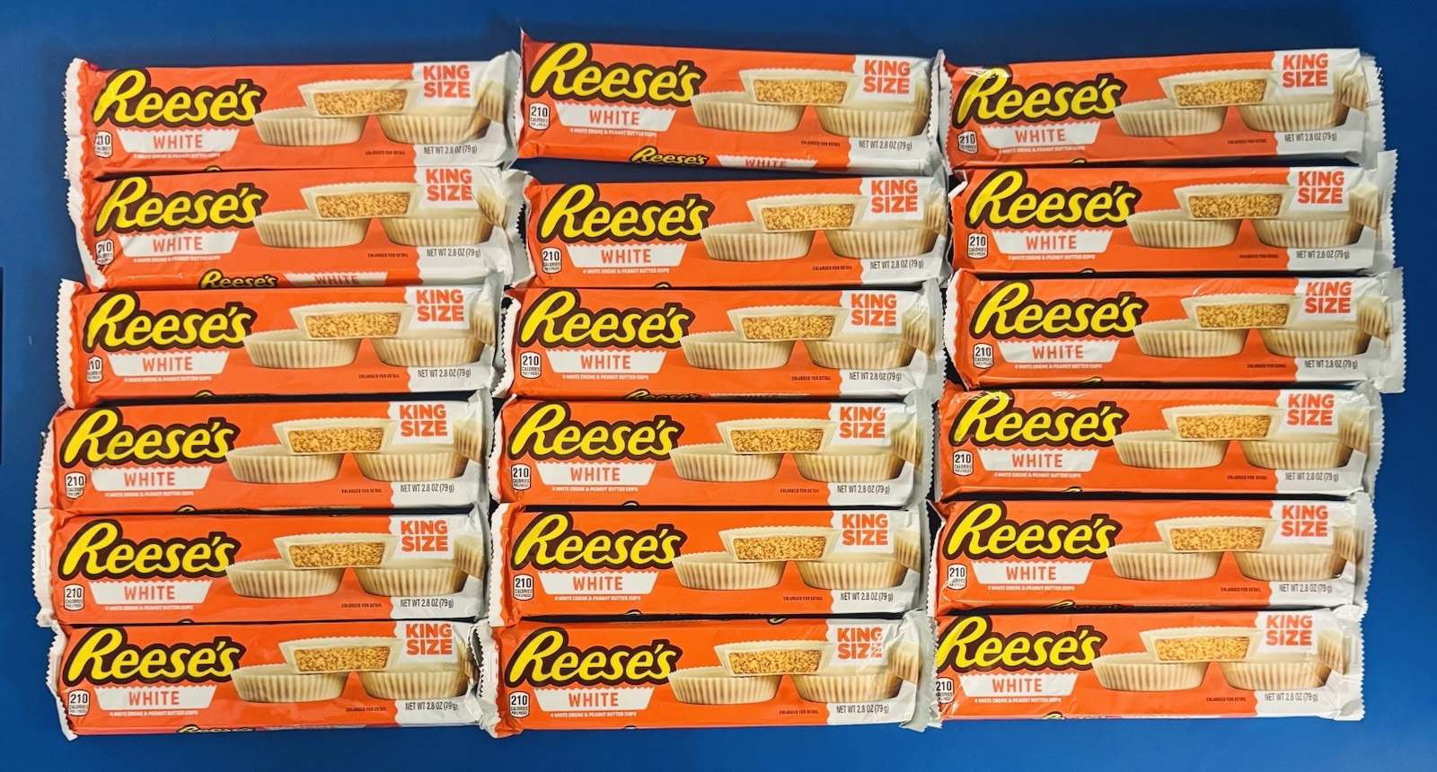 (18) Reese’s White Peanut Butter Cups King Size 2.8oz. Bulk Lot BB: 09/2026