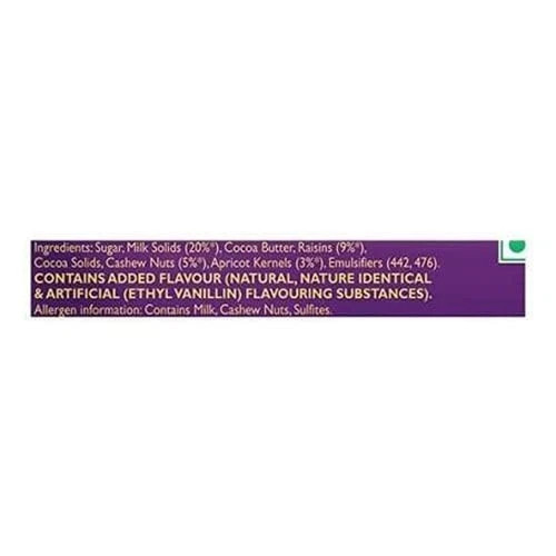 Cadbury Dairy Milk Fruit and Nut Chocolate Bar Pouch, 165 Grams