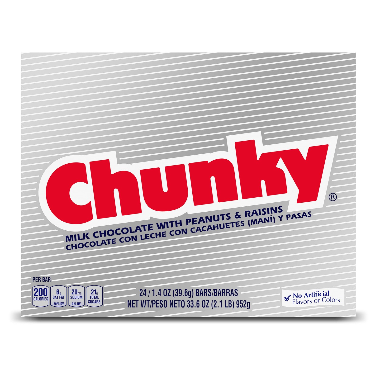 Milk Chocolate with Peanuts Raisins Candy Bars 24 Pack 33.6 Oz Bulk