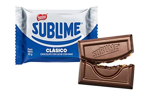 Nestle Sublime Chocolate Con Leche y Mani Peruano | box 24 Units 30g Each