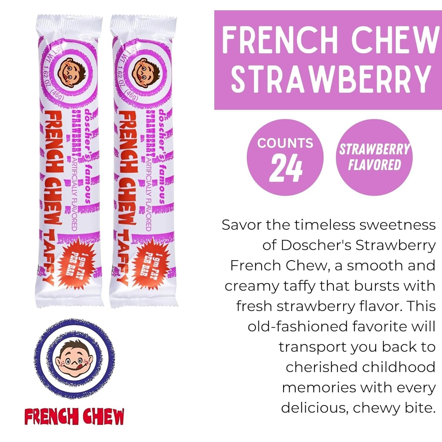 French Chew Strawberry 24ct Box