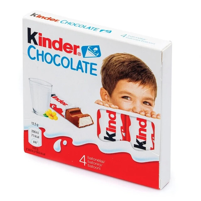 KINDER Milk Filled Chocolate Bars Candy Sweets 50g 1.8oz