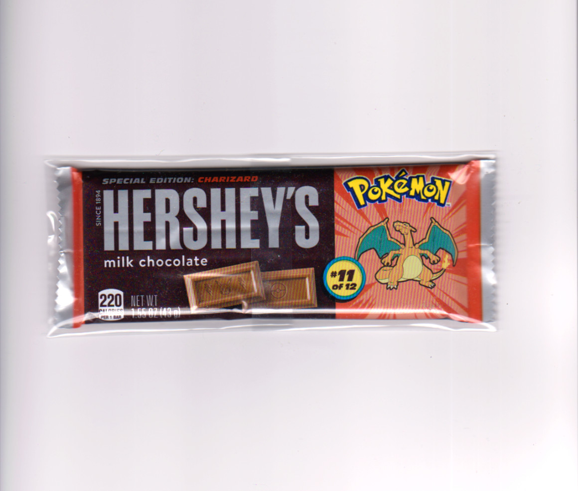 Hersheys Pokémon Milk Chocolate Bars Charizard #11 2025, 4-Pack