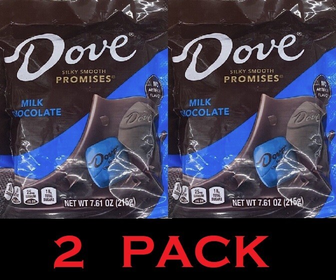 2x Dove Milk Chocolate Silky Smooth Promises Candy Bag 7.61 Oz – 2 PACK