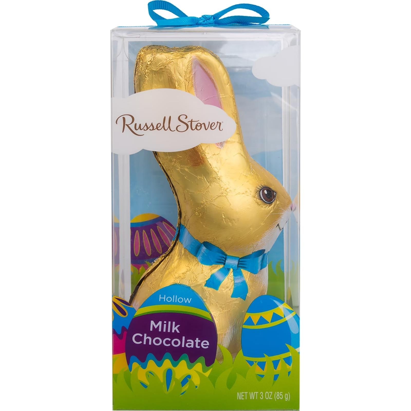 Russell Stover Hollow Milk Chocolate Easter Bunny Candy Rabbit 3 Oz Boxed