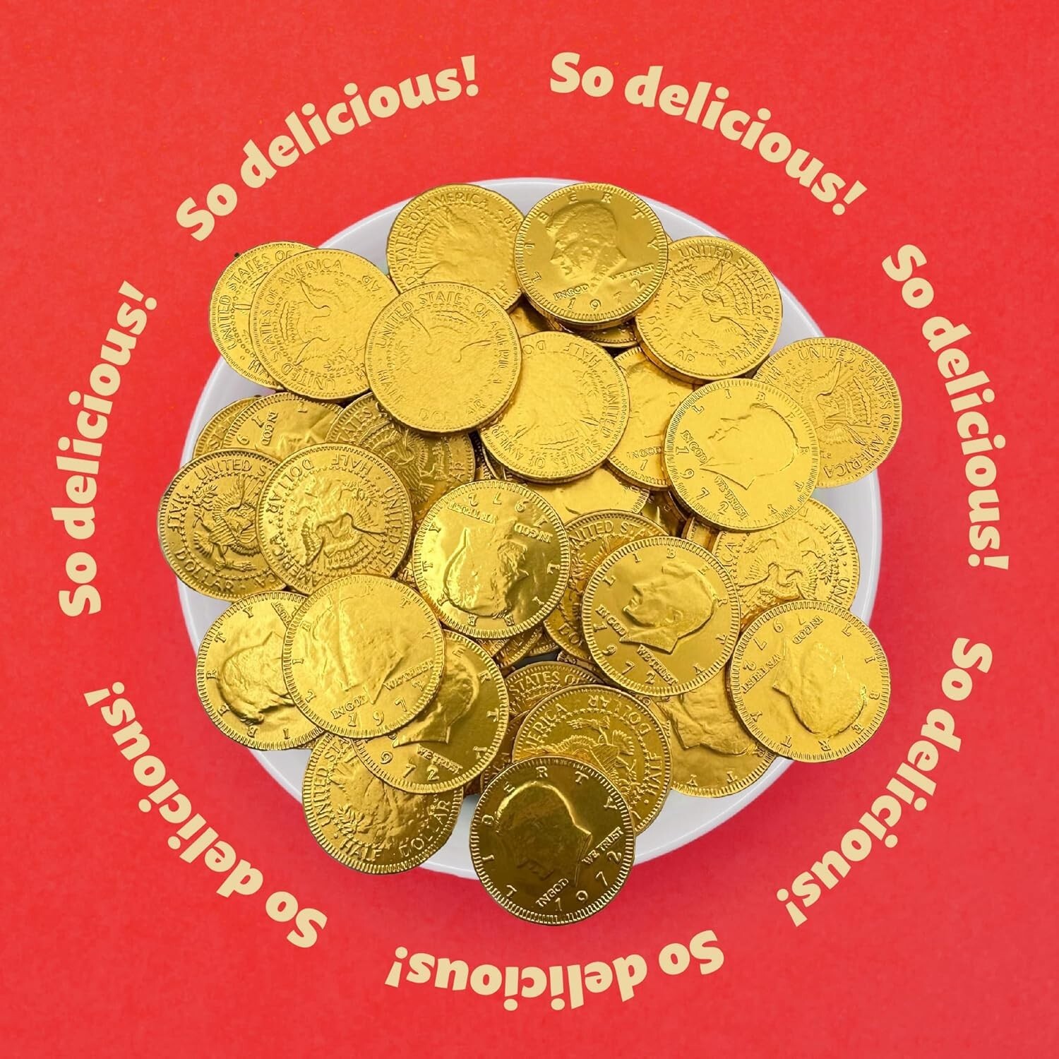 Gold Coins Milk Chocolate Candy | 1.5-Pound Bag, 130 Count