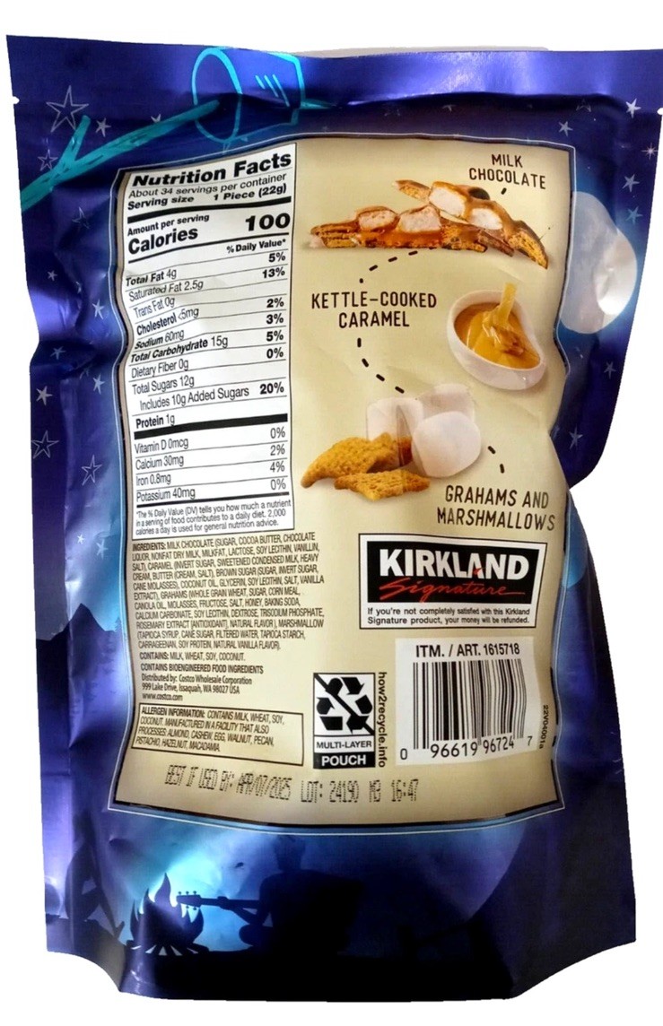 New Kirkland Signaturee Caramel S’mores Clusters Kettle Cooked 26.3 Oz EXP 04/26