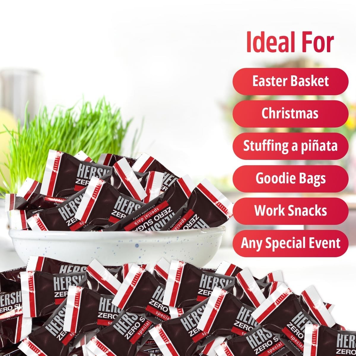 Zero Sugar Special Dark Chocolate Candy Bulk Pack – Individually Wrapped Suga…
