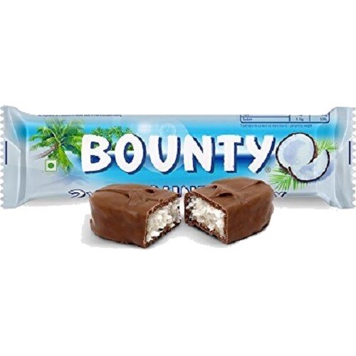 BOUNTY MILK CHOCOLATE _ Full Box Of 25 Bars