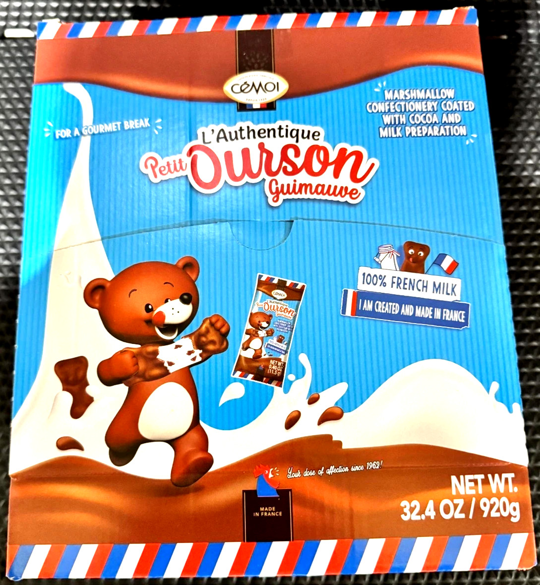 Cémoi Petit Ourson Marshmallow Confectionery Coated with Cocoa and Milk 32 oz