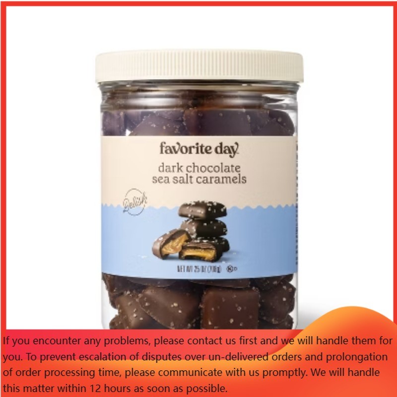 Dark Chocolate Sea Salt Caramels Candy – 25oz – Favorite Day™