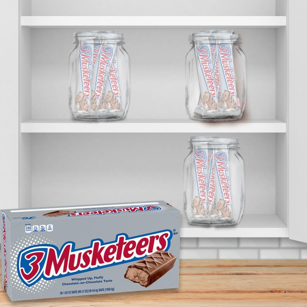 3 MUSKETEERS Milk Chocolate Candy Bars Full Size Chocolate Bars Pack of 36