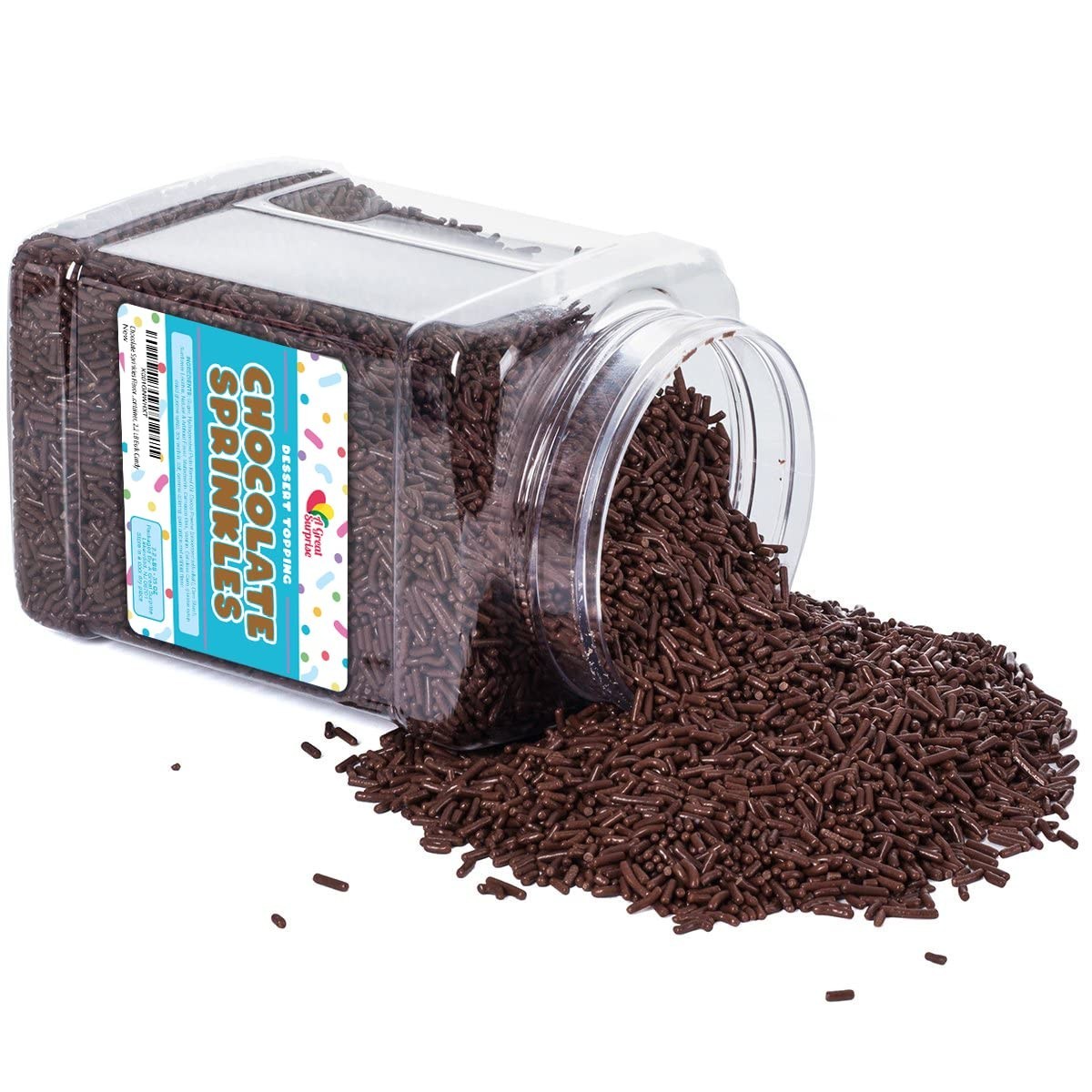 Chocolate Sprinkles 2.2 Pounds for Ice Cream, Cookies, and Cake Decorating