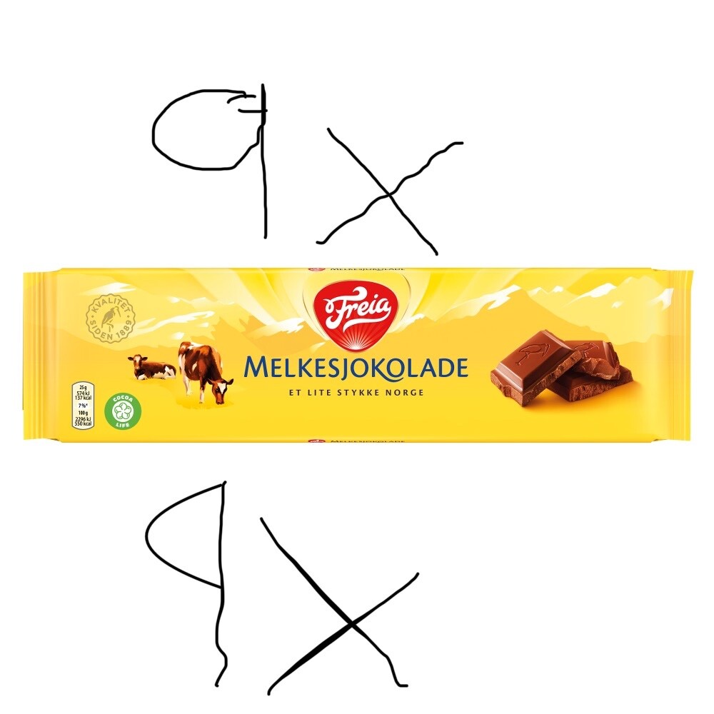 9x CHEAP Norwegian Original Milk Chocolate 200g!!! OUTSIDE EUROPE SHIPPING ONLY