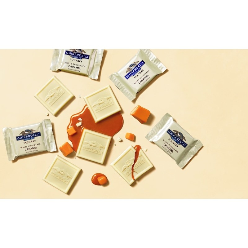 Lindt Caramel White Chocolate Squares Bag