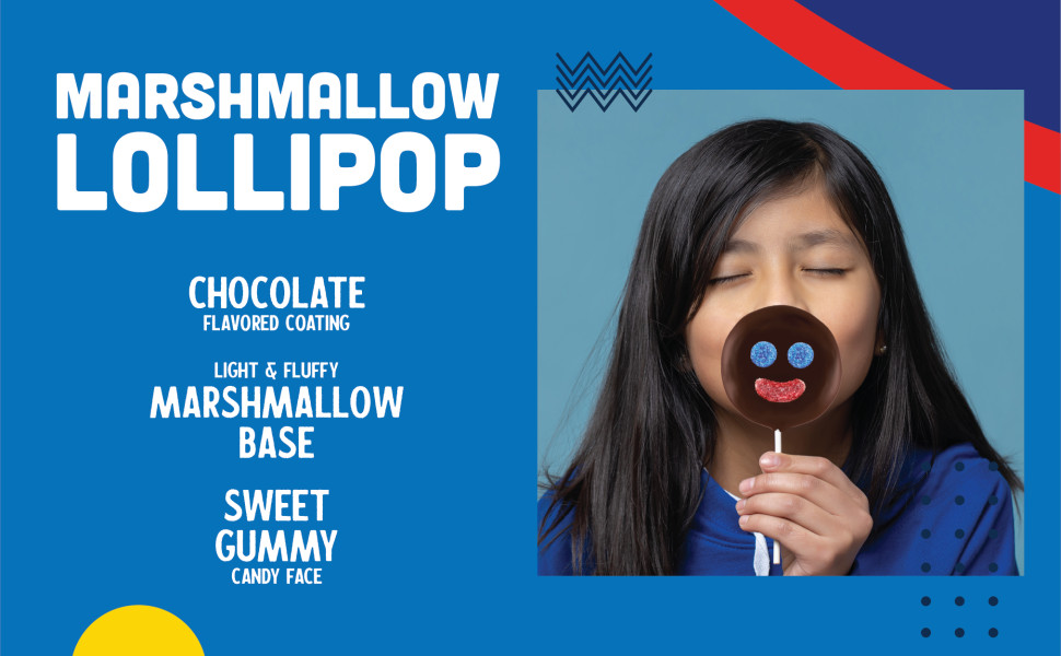 Ricolino Paleta Payaso Lollipops: Chocolate & Marshmallow, Box of 15 treats