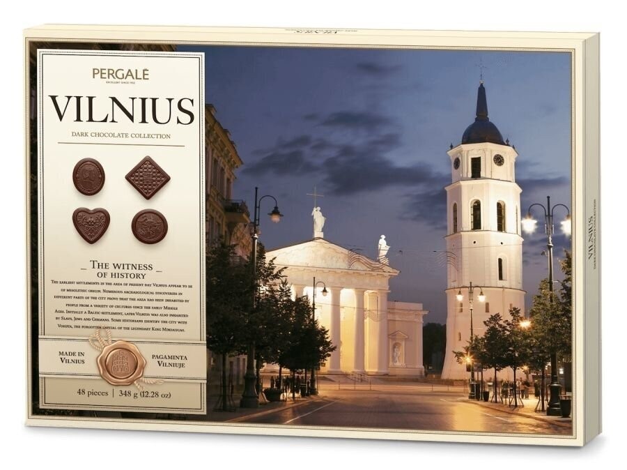 PERGALE VILNIUS Dark Chocolate Collection Candies Praline Box 348g 12.2oz