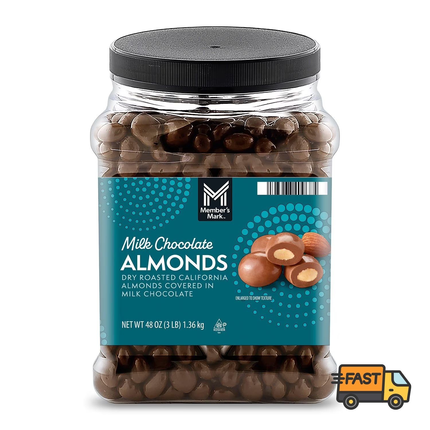 Member’s Mark Milk Chocolate Almonds 48 oz Large Bulk Snack Candy
