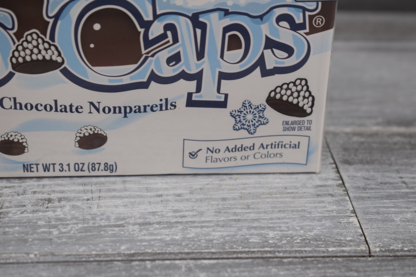 Sno Caps Semi-Sweet Chocolate Nonpareils 3.1 oz No Artificial Flavors Or Colors