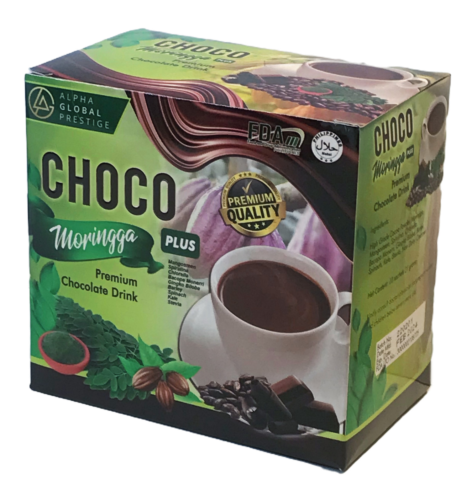 1 Box Choco Moringga Plus Premium Chocolate Drink