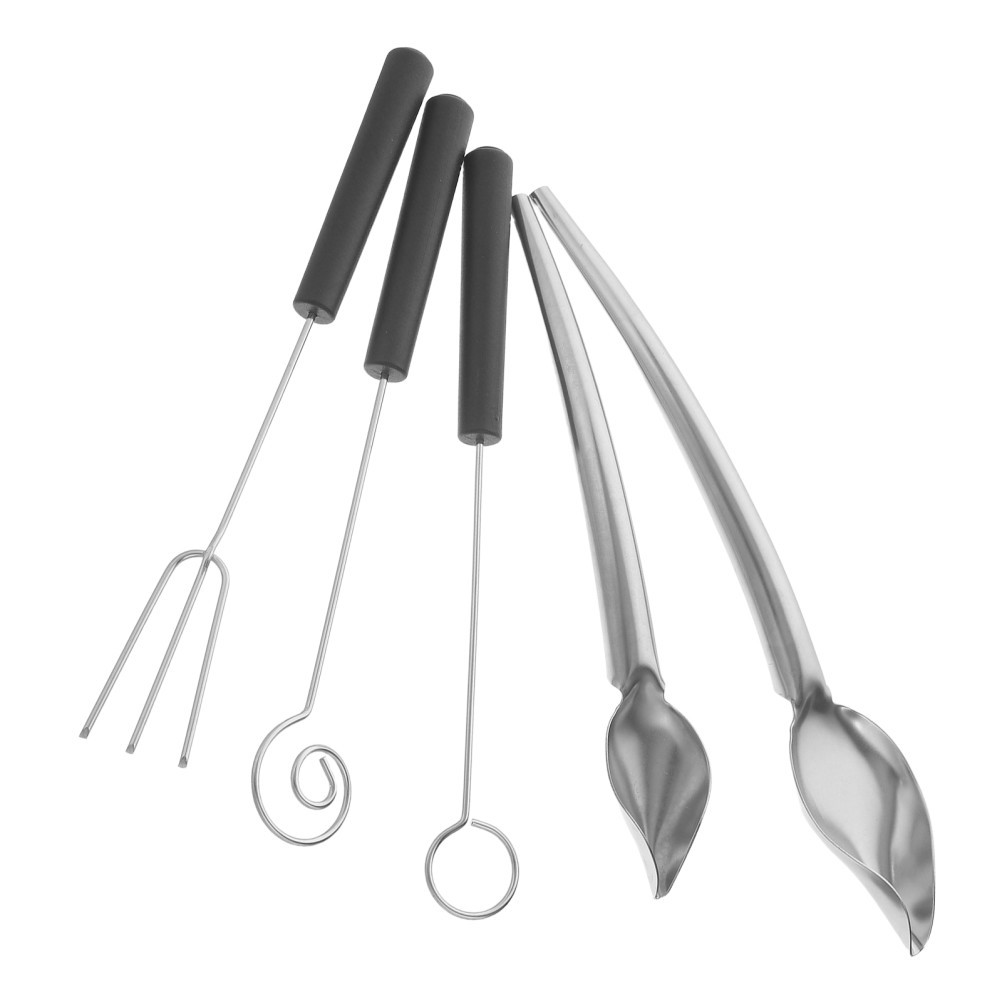 5Pcs Reusable Stainless Steel Chocolate Candy Making Dipping Fork and Spoon Kit