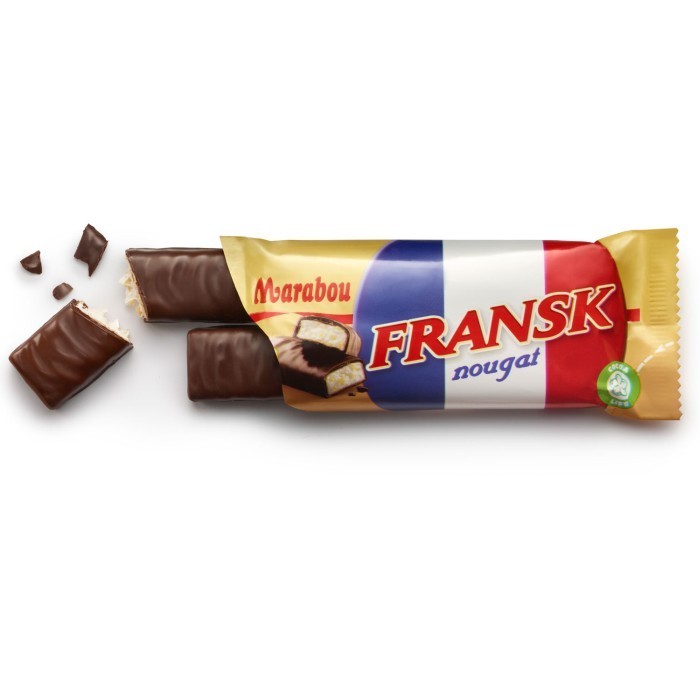 Marabou Fransk Nougat Dubbel | 5 x 46g (230g) | Chocolate Nougat with Hazelnuts