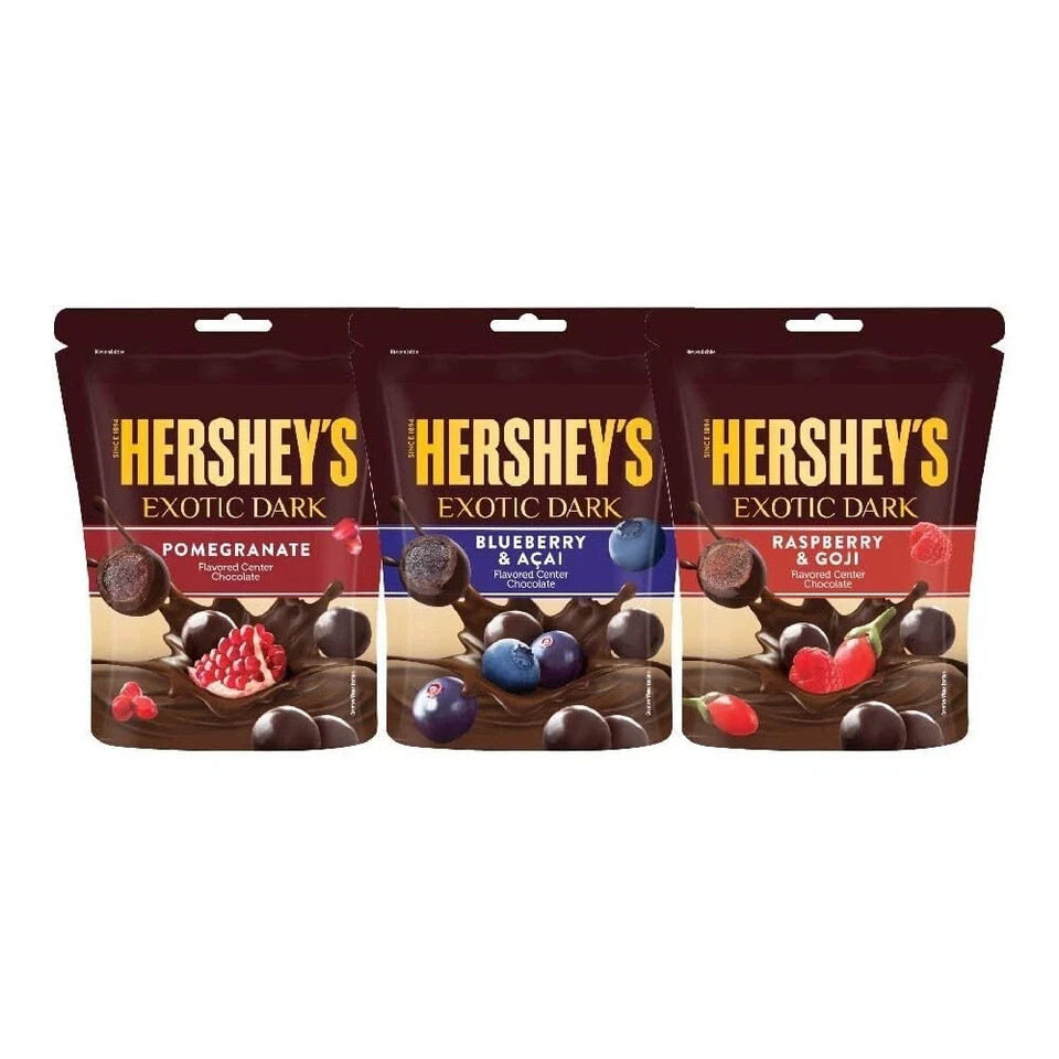 HERSHEY’S EXOTIC DARK Pomegranate, Blueberry and Raspberry & Goji Flavor | 100g