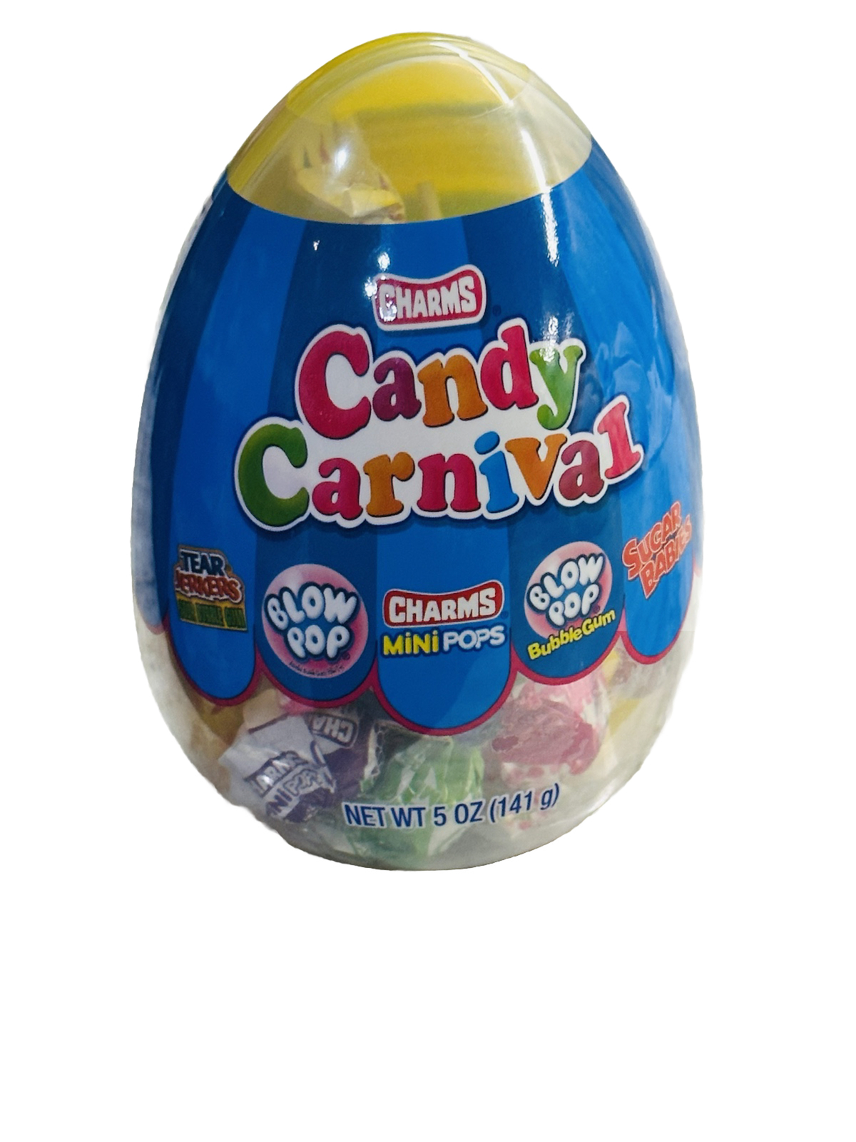 Charms Candy Carnival Jumbo Plastic Easter Egg Filled W/Mini Pops5oz See Below