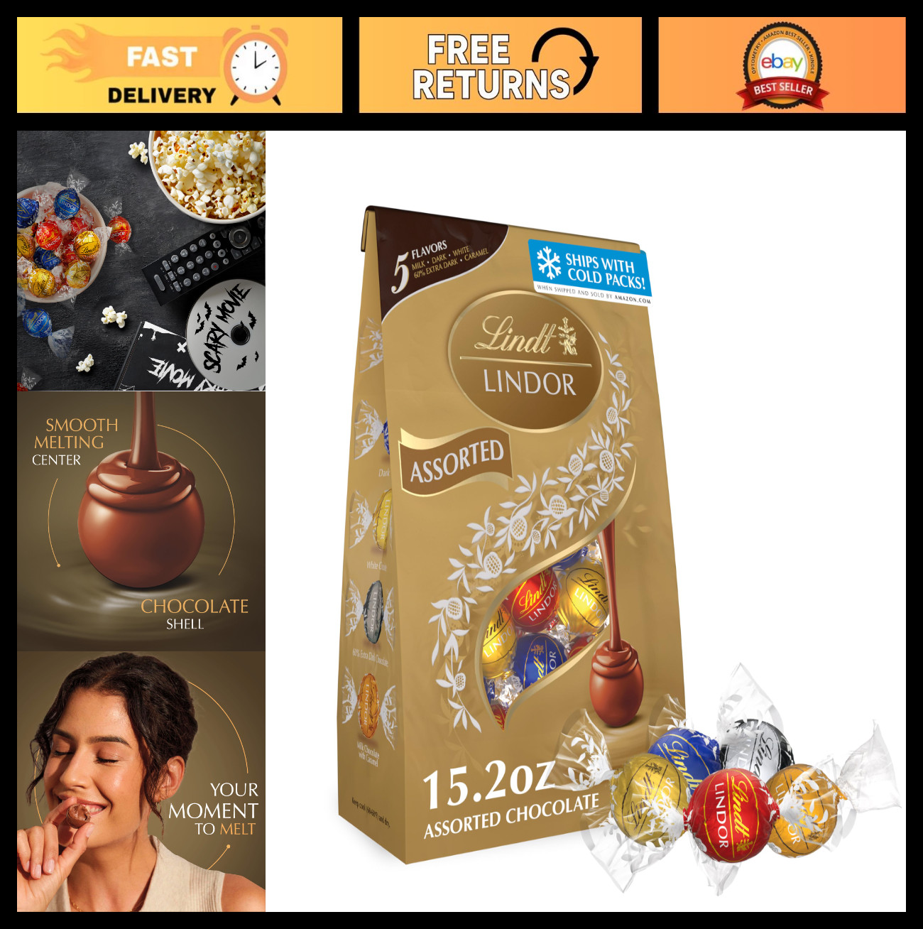 Assorted Chocolate Truffles with Smooth Melting Center, 15.2 oz Bag – Gourmet Ca
