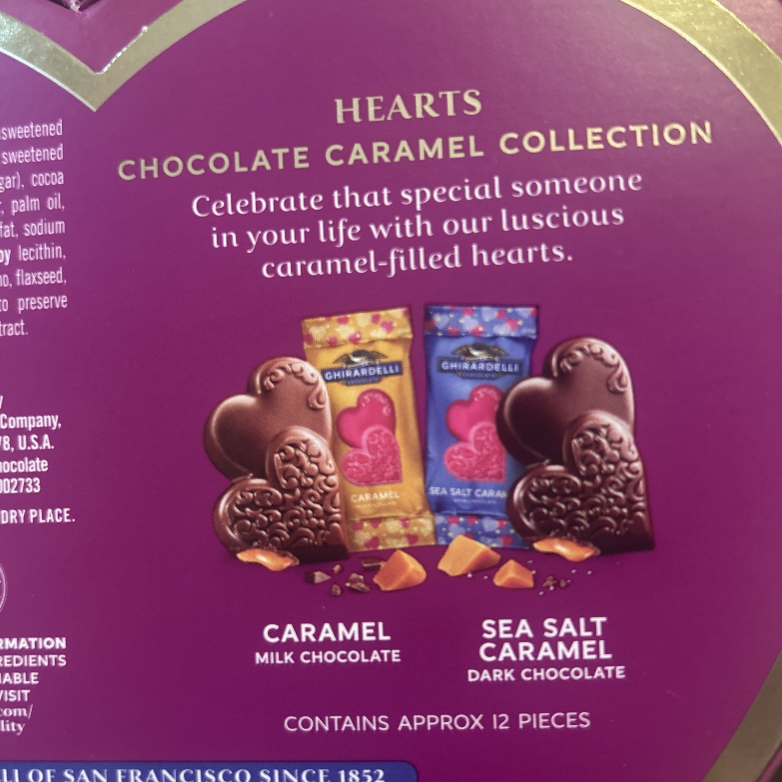 GHIRARDELLI Limited Milk Dark Chocolate Hearts Assortment Sea Salt Caramel
