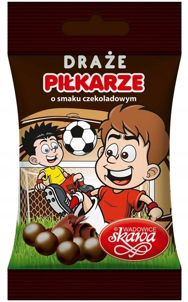 6x Pilkarze Footballers Retro Chocolate Covered Dragee 70g