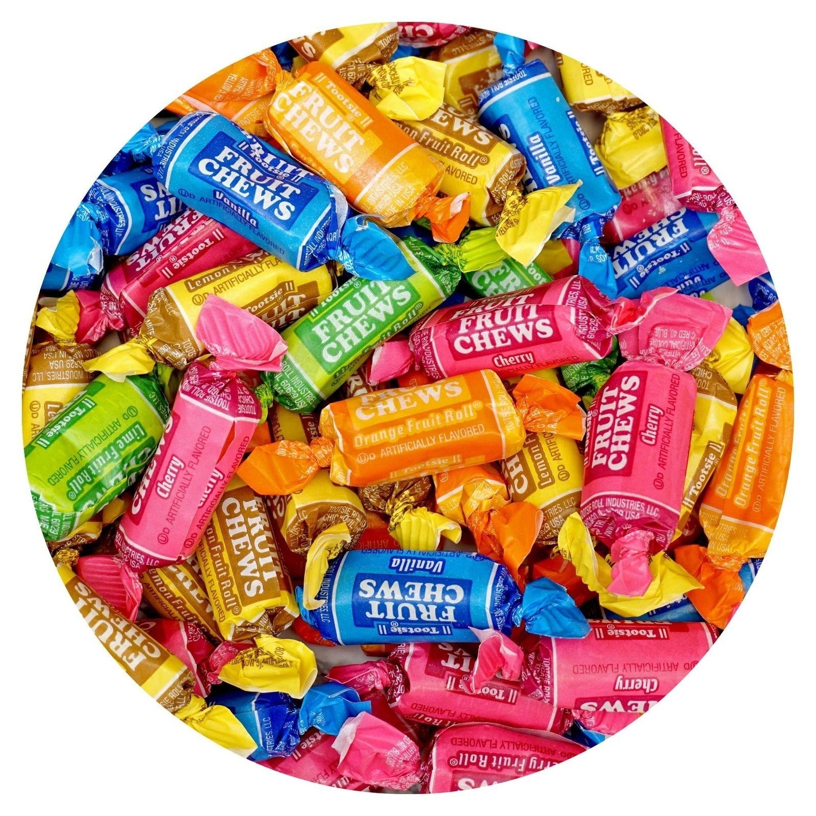 Tootsie Roll Fruit Chews, 1lb Bulk Bag (Approx. 70 Pieces), Taffy Candy,…