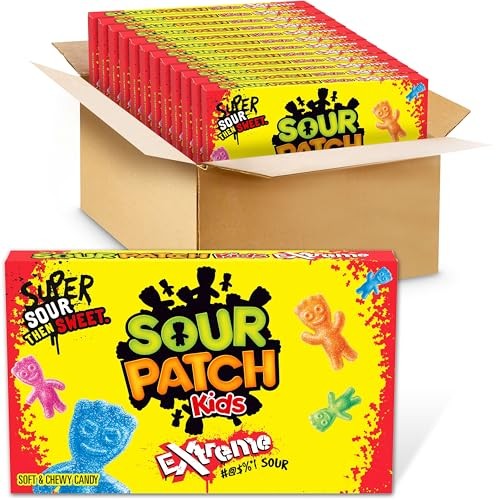 SOUR PATCH KIDS Extreme Sour Soft & Chewy Candy, 12 – 3.5 oz Boxes