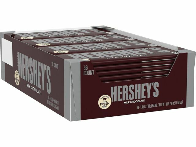 Hershey’s Milk Chocolate Candy – 1.55oz (Pack of 36)