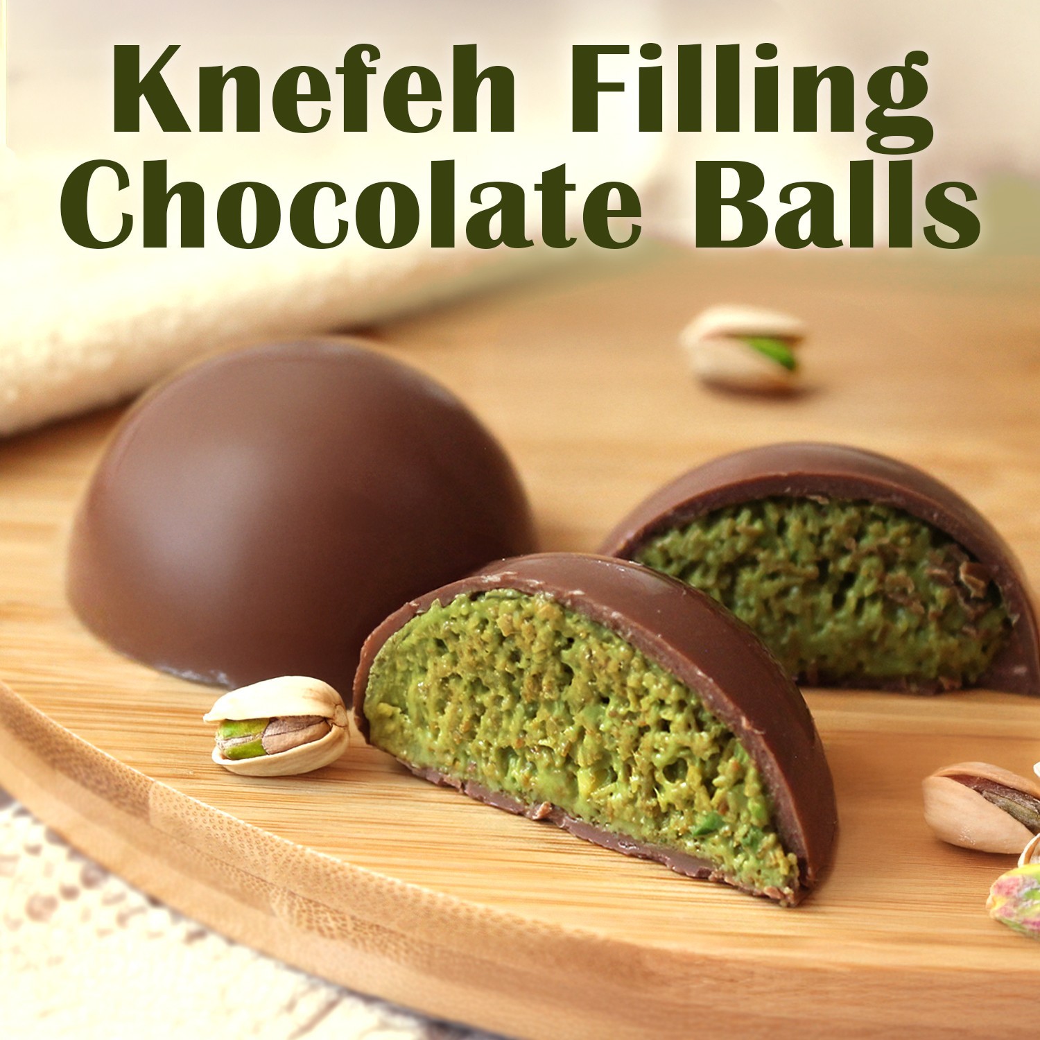 Dubai Pistachio Kunafa Chocolate Balls, Gourmet Gift (4 PCs)