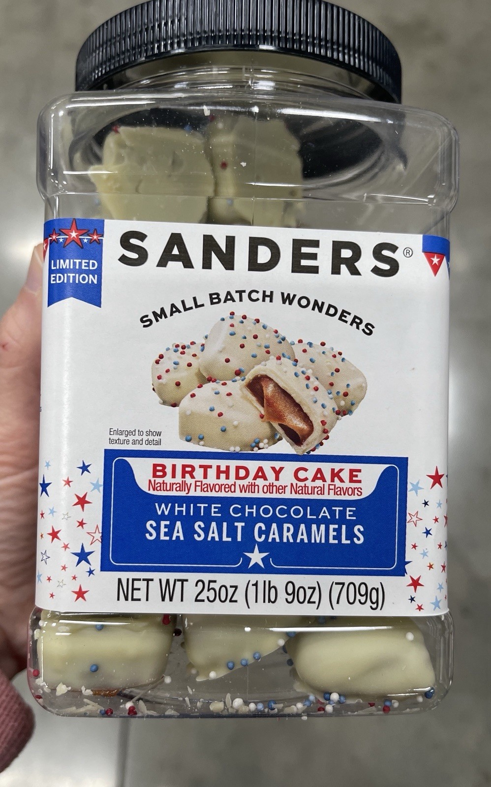 Sanders White Chocolate Birthday Cake Sea Salt
