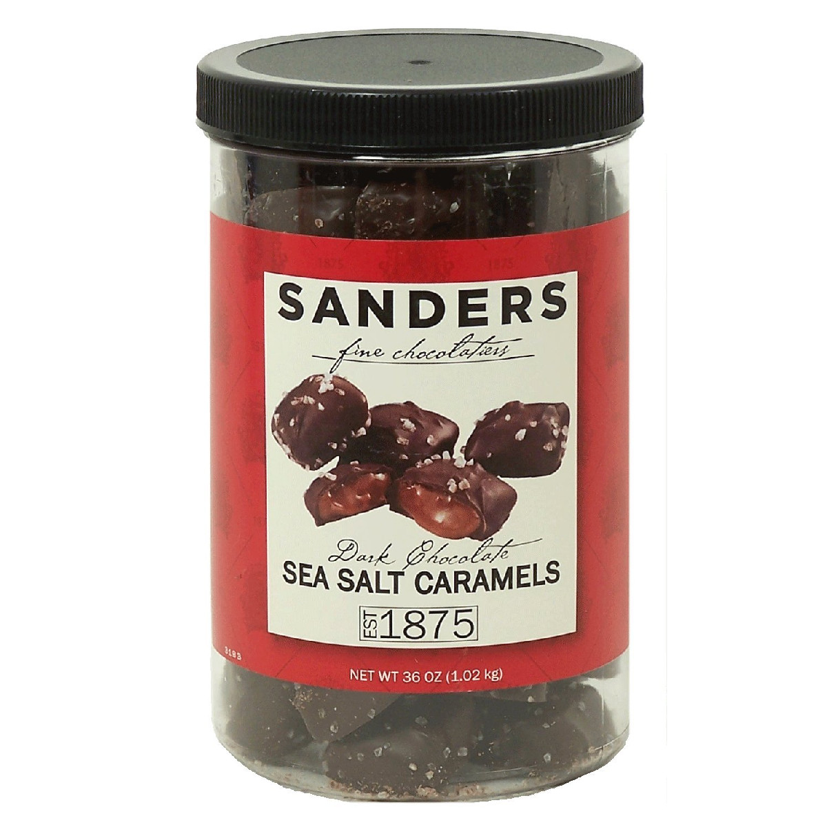 Sanders Dark Chocolate Sea Salt Caramels – 36 Ounces 2.25 Pounds 607021