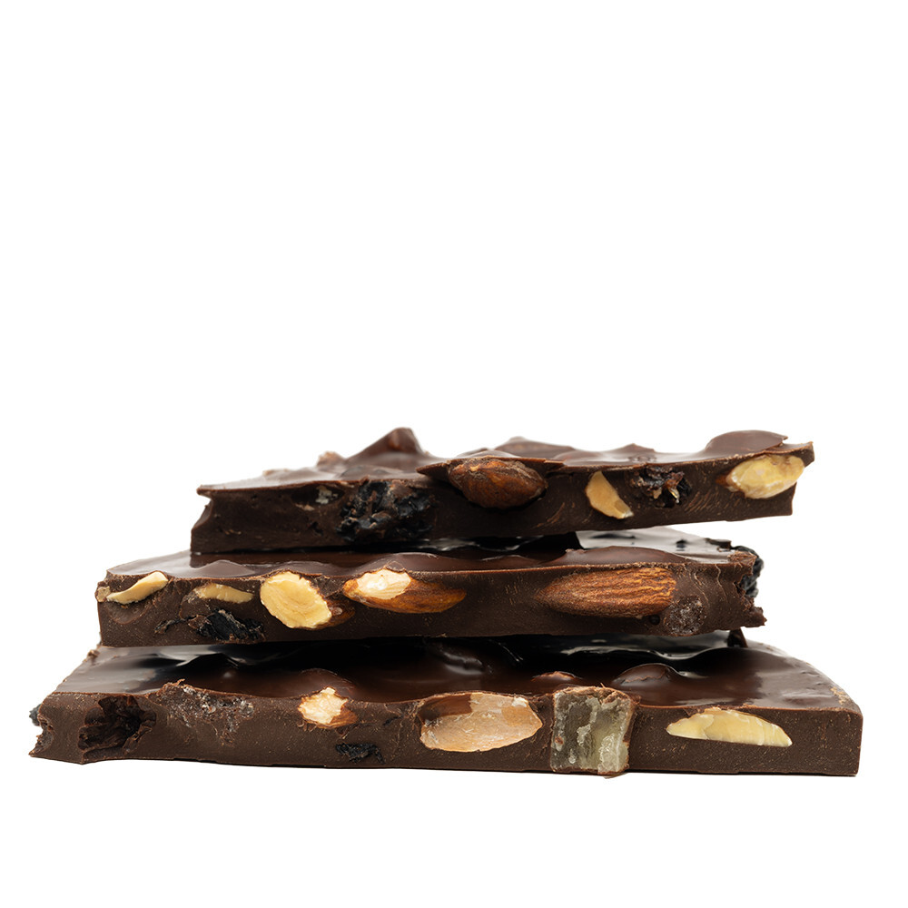 CHOCOLATE MOON Rounded Dark Chocolate Bar with Nuts and Fruit RUTA 300g 10.5oz