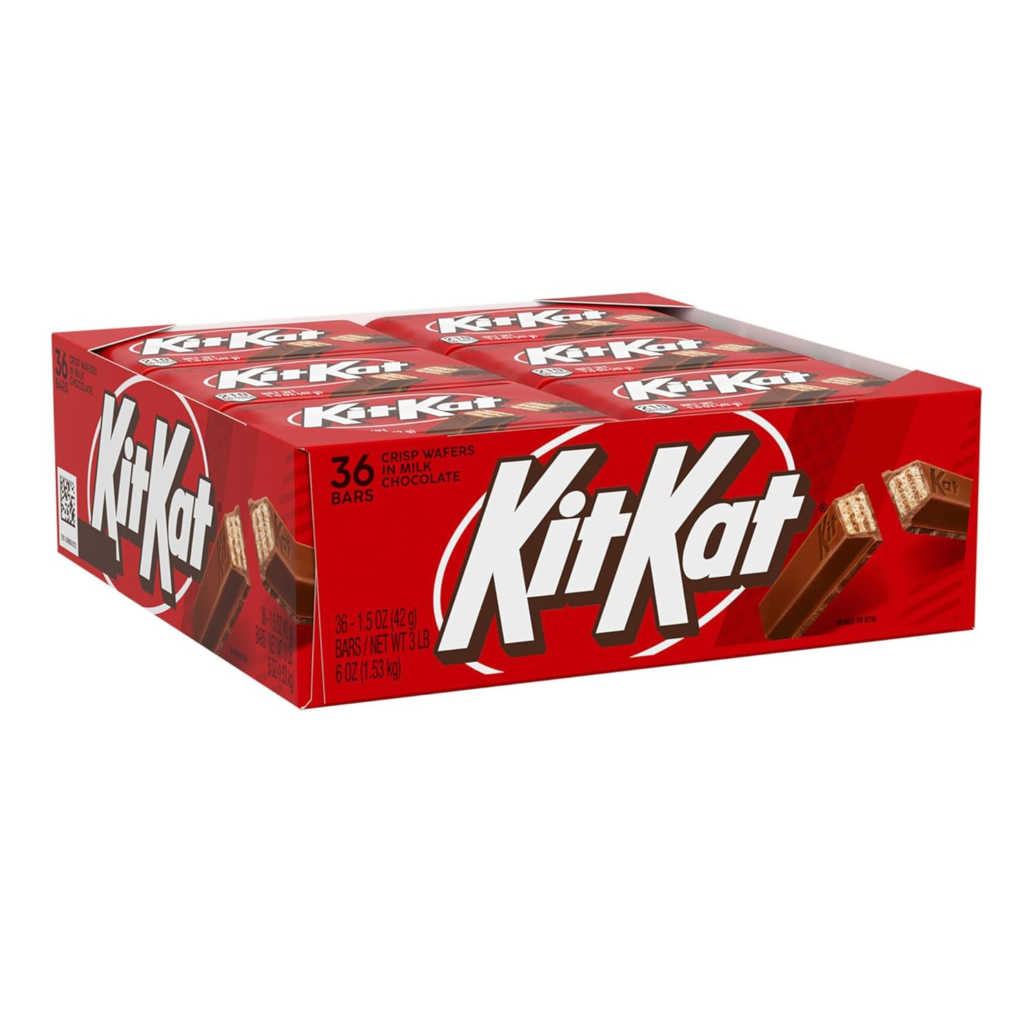 Milk Chocolate Wafer Candy Bars, Halloween Candy, 1.5 Oz (36 Count)