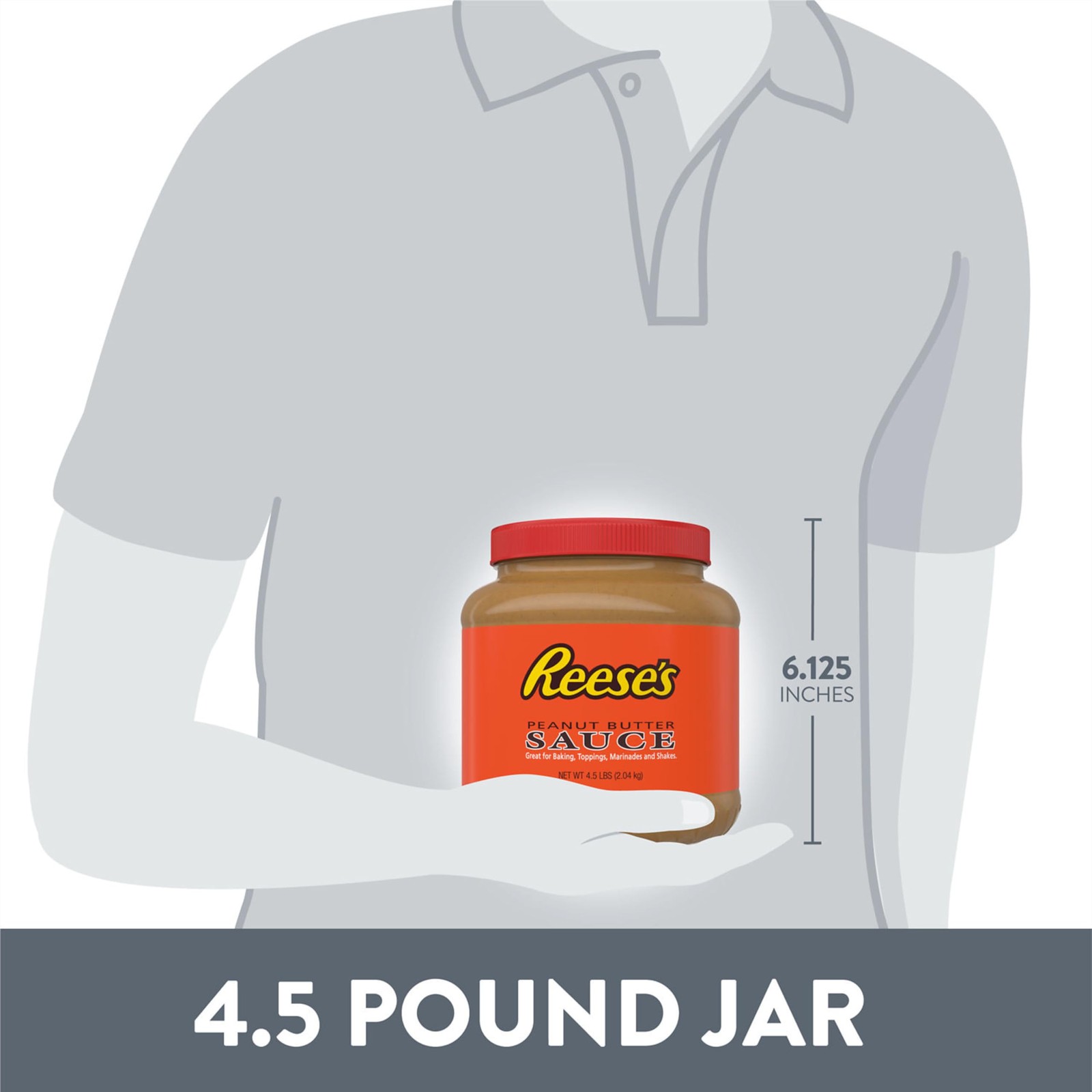 Reese’s Peanut Butter Sauce Bulk Jar, 4.5 Lb
